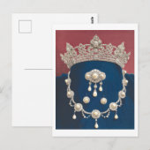 Antieke Engelse sieraden met tiara Briefkaart (Voorkant / Achterkant)