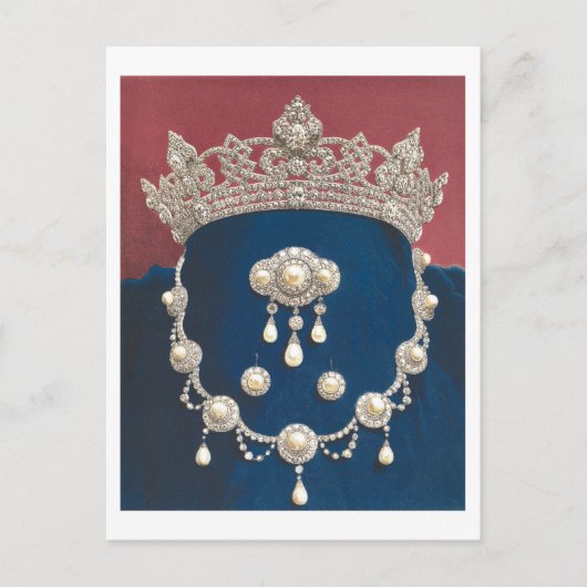 Antieke Engelse sieraden met tiara Briefkaart (Voorkant)