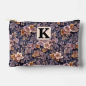 Antieke erfstuk bloemblaadjes paarse bloemmonogram etui (Voorkant)