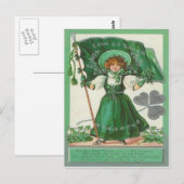 Antieke Erin Go Bragh St. Patrick's Dag kaart (Voorkant / Achterkant)