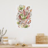 Antieke Ernst Haeckel Botanische Pitcher Plant Poster (Keuken)