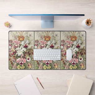 Antieke Ernst Haeckel Orchidee Botanische Print Bureaumat
