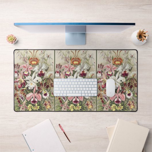 Antieke Ernst Haeckel Orchidee Botanische Print Bureaumat (Kantoor 1)