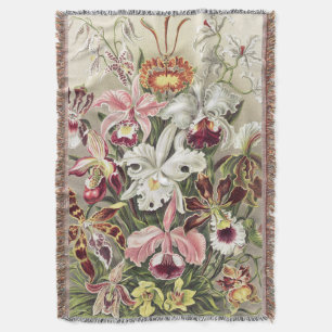 Antieke Ernst Haeckel Orchidee Botanische Print Deken