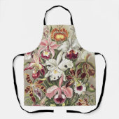 Antieke Ernst Haeckel Orchidee Botanische Print Schort (Voorkant)