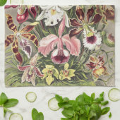 Antieke Ernst Haeckel Orchidee Botanische Print Theedoek (Gevouwen)