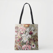 Antieke Ernst Haeckel Orchidee Botanische Print Tote Bag (Voorkant)