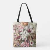 Antieke Ernst Haeckel Orchidee Botanische Print Tote Bag (Achterkant)