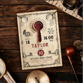 Antieke Escape Room Mysterie Oplossende Detective  Kaart