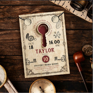 Antieke Escape Room Mysterie Oplossende Detective Kaart