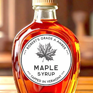 Antieke esdoornsiroop label