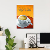 Antieke Espresso Koffie Poster (Thuiskantoor)