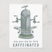 Antieke espresso machine koffie AANPASSEN Grappig Briefkaart (Voorkant)