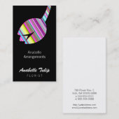 Antieke Etsing Botanische Tulp Kunst Visitekaartje (Voorkant / Achterkant)