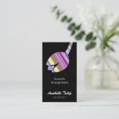 Antieke Etsing Botanische Tulp Kunst Visitekaartje (Staand voorkant)