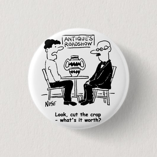 Antieke Expert of Antiek Collector Button Badge (Voorkant)