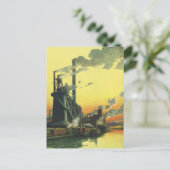 Antieke fabriek aan de kade briefkaart (Staand voorkant)