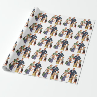 Antieke Familie Cadeaupapier
