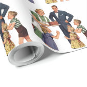 Antieke Familie Cadeaupapier (Rol Hoek)