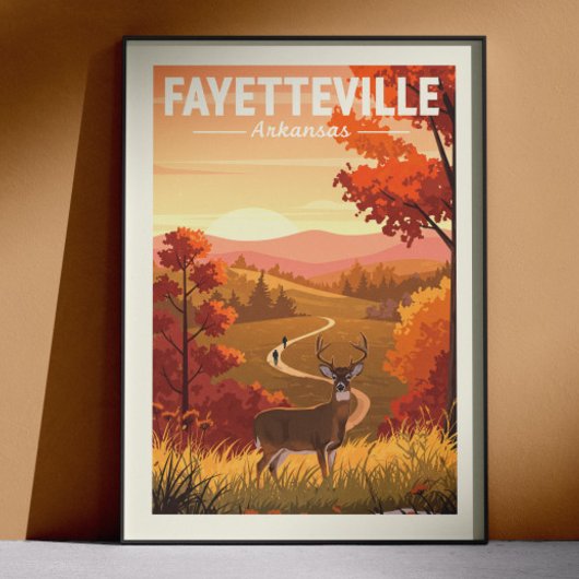 Antieke Fayetteville Arkansas Poster