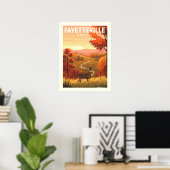 Antieke Fayetteville Arkansas Poster (Thuiskantoor)