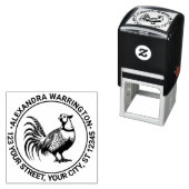 Antieke fazant wild vogel #3 Naam Retouradres Zelfinktende Stempel (In situ)