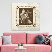 Antieke Fee & Vogel Canvas Afdruk (Insitu (Woonkamer))