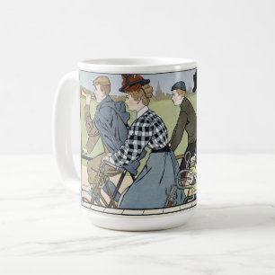 Antieke Fiets Art Nouveau Wielerposter Koffiemok