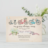 Antieke Fiets Baby Shower Kaart (Staand voorkant)