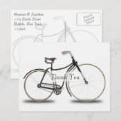 Antieke fiets bedankje briefkaart (Voorkant / Achterkant)