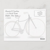 Antieke fiets bedankje briefkaart (Achterkant)