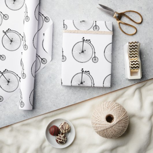 Antieke fiets cadeaupapier (Crafts)