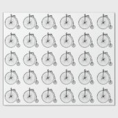 Antieke fiets cadeaupapier (Vlak)