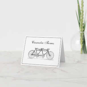 Antieke fiets frame gebouwd voor twee H Bedankkaart