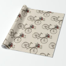Antieke fiets met mand vol bloemen