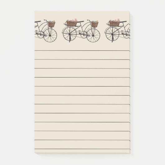 Antieke fiets met manden post-it® notes (Voorkant)