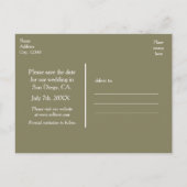 Antieke Fiets op Houten Rustieke Ansichtkaart Aankondigingskaart (Achterkant)