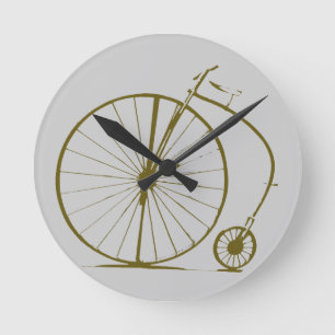 Antieke fiets ronde klok