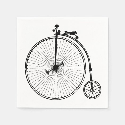 Antieke fiets servet (Voorkant)