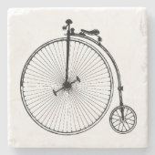 Antieke fiets stenen onderzetter (Voorkant)