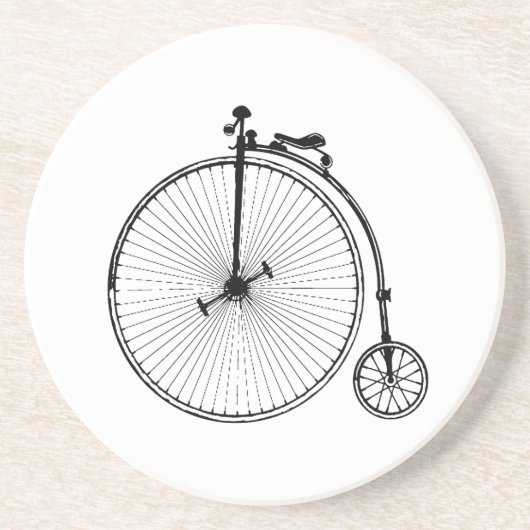 Antieke fiets zandsteen onderzetter (Voorkant)