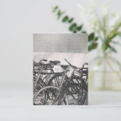 Antieke fietsen briefkaart (Staand voorkant)