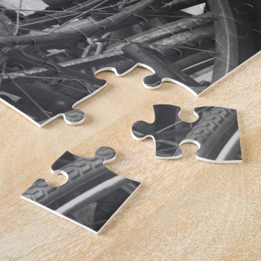 Antieke fietsen legpuzzel (Zijkant)