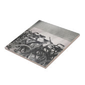 Antieke fietsen tegeltje (Zijkant)