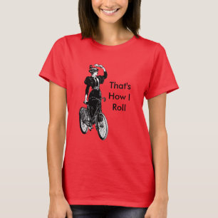 Antieke fietser t-shirt
