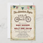 Antieke Fietswanderingen Baby Shower Uitnodiging (Voorkant)