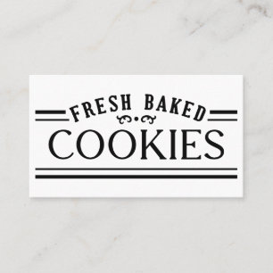 Antieke Filigraan Koekjes Bakkerij Embleem Ontwerp Visitekaartje