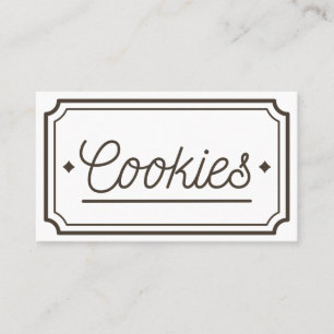 Antieke Filigree Koekjes Bakkerij Embleem Ontwerp Visitekaartje