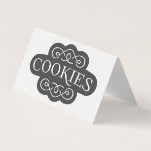 Antieke Filigree Koekjes Bakkerij Embleem Ontwerp Visitekaartje