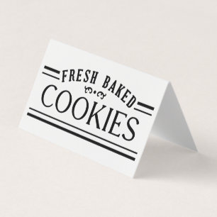 Antieke Filigree Koekjes Bakkerij Embleem Ontwerp Visitekaartje